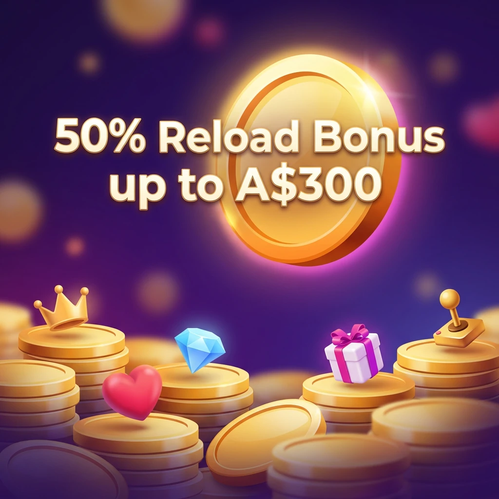 50% Reload Bonus up to A$300